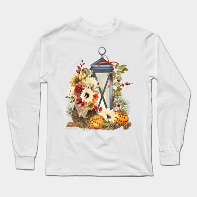 Fall Lantern A Long Sleeve T-Shirt by Jean Plout Designs